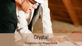  Presentation with surveyor - Amazing PPT layouts having civil engineering - architect and construction engineer backdrop and a coral colored foreground