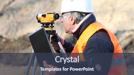  Presentation with civil engineering - Beautiful presentation theme featuring civil engineering - land surveyor using an altometer backdrop and a tawny brown colored foreground