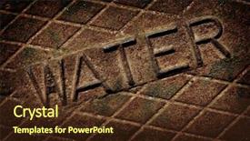  Presentation with water utility - Audience pleasing slides consisting of civil engineering - water cover lid manhole utility backdrop and a tawny brown colored foreground