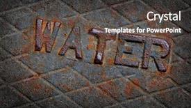  Presentation with civil engineering water - Slide deck featuring civil engineering - water sign on metal cover background and a dark gray colored foreground