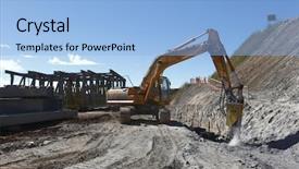  Presentation with foundation engineering - Beautiful PPT layouts featuring civil engineering concrete - industrial building foundation pillars floor backdrop and a light blue colored foreground