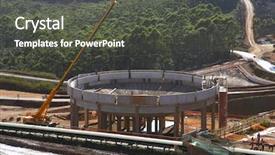  Presentation with building foundation - Amazing presentation design having civil engineering concrete - industrial building foundation pillars floor backdrop and a dark gray colored foreground