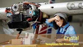  Presentation with tired - Slide deck enhanced with civil engineering hangar - tired engineer background and a tawny brown colored foreground