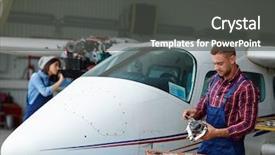  Presentation with civil engineering - Audience pleasing PPT layouts consisting of civil engineering hangar - workman backdrop and a dark gray colored foreground