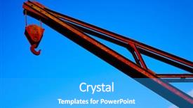  Presentation with welding in the steel industry - Slide set with civil engineering hydraulic - steel crane old vintage industrial background and a cyan colored foreground