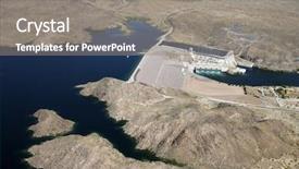  Presentation with nevada - PPT theme with civil engineering water resource - aerial of davis dam background and a gray colored foreground