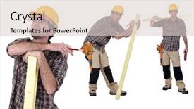  Presentation with builder - Slide deck featuring civil engineering white background - builder with a piece background and a lemonade colored foreground