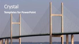  Presentation with highway engineering - Slides featuring civil highway engineering - second severn river crossing background and a gray colored foreground