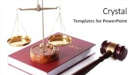  Presentation with civil law - Cool new PPT theme with education legislative - civil law book with scales backdrop and a white colored foreground