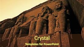  Presentation with abu simbel - Amazing theme having civil low - colossi of ramses ii great backdrop and a tawny brown colored foreground