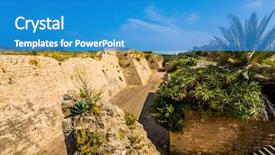  Presentation with powerful - PPT layouts enhanced with civil protection - powerful protective walls background and a teal colored foreground