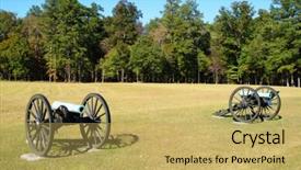  Presentation with battlefield - Slides enhanced with civil register - battlefield cannons background and a yellow colored foreground
