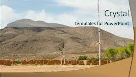  Presentation with fort - Beautiful slide deck featuring civil register - fort selden ruins flagpole backdrop and a sky blue colored foreground