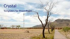  Presentation with tent in a desert - Amazing slide set having civil register - fort selden ruins flagpole backdrop and a sky blue colored foreground