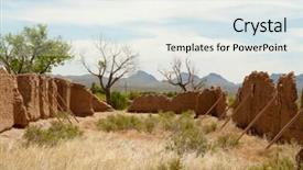  Presentation with puerto rico spanish fort - Slide deck with civil register - fort selden ruins background and a sky blue colored foreground