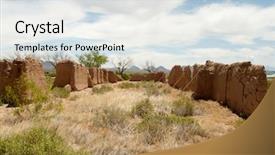  Presentation with puerto rico spanish fort - Cool new PPT layouts with civil register - fort selden ruins backdrop and a  colored foreground