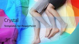  Presentation with civil rights - Theme with civil related - gay couple lying on bed background and a light blue colored foreground