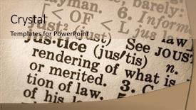  Presentation with definition - Audience pleasing PPT theme consisting of civil rights - dictionary definition of justice close-up backdrop and a coral colored foreground