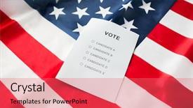  Presentation with civil rights - PPT theme having civil rights concept - empty ballot background and a coral colored foreground