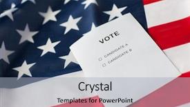  Presentation with civil rights - Slide set having civil rights concept - empty ballot background and a light blue colored foreground