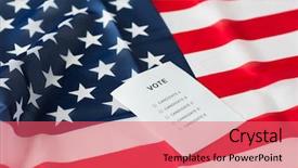  Presentation with civil rights - Slide deck consisting of civil rights concept - empty ballot background and a coral colored foreground