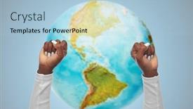  Presentation with american equality - Theme having civil-rights-equality-and-power background and a light blue colored foreground