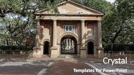  Presentation with charleston - Presentation theme featuring civil technology - college of charleston the oldest background and a tawny brown colored foreground