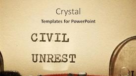  Presentation with writing the text human rights - Presentation having civil-unrest-text-written background and a lemonade colored foreground