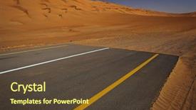  Presentation with sand dunes - PPT theme enhanced with civilisation beginning of desert background and a tawny brown colored foreground