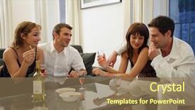  Presentation with farewell of friends - Theme enhanced with claire - aperitif between friends background and a coral colored foreground