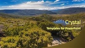  Presentation with green lake - PPT layouts having claire - high angle view of wombat background and a tawny brown colored foreground