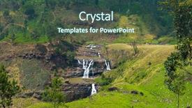  Presentation with falls - Audience pleasing slide set consisting of diagram - businessman hand writing with pen backdrop and a light gray colored foreground