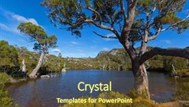 Presentation with mountain water - Colorful PPT layouts enhanced with claire - wombat pool with ancient backdrop and a tawny brown colored foreground