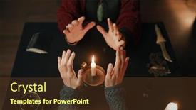  Presentation with hand holding puzzle piece - PPT theme consisting of clairvoyant-and-client-holding-hand background and a tawny brown colored foreground