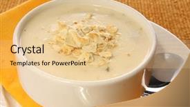  Presentation with clam - Slides enhanced with clam chowder soup background and a lemonade colored foreground