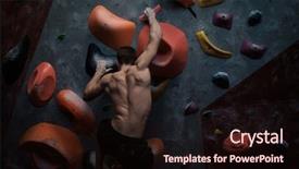  Presentation with gym - Presentation consisting of clambering - athletic man practicing background and a wine colored foreground