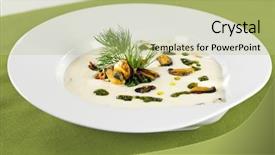  Presentation with clams - Cool new presentation theme with clams in creamy sauce backdrop and a mint green colored foreground