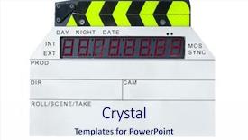  Presentation with slate - PPT layouts consisting of clap board - modern digital slate isolated background and a sky blue colored foreground