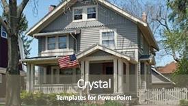  Presentation with clapboard - Slide set with clapboard - american midwest house background and a gray colored foreground