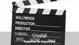  Presentation with clapper - Amazing PPT layouts having clapper board isolated on white backdrop and a dark gray colored foreground