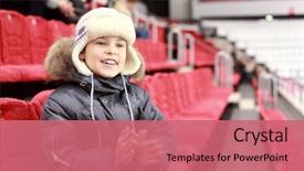  Presentation with potter hands making in clay - PPT theme enhanced with child clapping - boy with delight claps one's background and a coral colored foreground