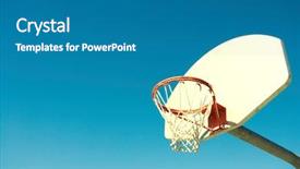  Presentation with basketball - Theme with clar net - basketball hoop background and a teal colored foreground