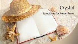  Presentation with straw - Presentation theme with clar net - book with straw hat background and a lemonade colored foreground