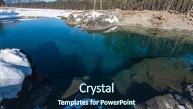  Presentation with blue crystal - Cool new presentation theme with clar net - crystal pure water of blue backdrop and a navy blue colored foreground