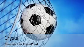 Presentation with soccer net - Beautiful presentation featuring clar net - soccer ball backdrop and a  colored foreground