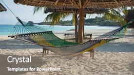  Presentation with zanzibar - Beautiful presentation theme featuring clar net - white handmade hammock with palm backdrop and a gray colored foreground