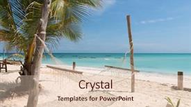  Presentation with palm tree - Amazing presentation design having clar net - white handmade hammock with palm backdrop and a lemonade colored foreground