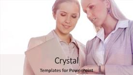  Presentation with laptop - PPT layouts with clar net - young businesswomen using laptop background and a  colored foreground