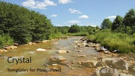  Presentation with flood - Theme with clara barton - johnstown flood site and stream background and a coral colored foreground