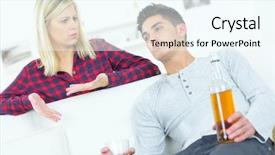  Presentation with alcohol - Presentation theme having clarification - alcohol and problems background and a cool aqua colored foreground